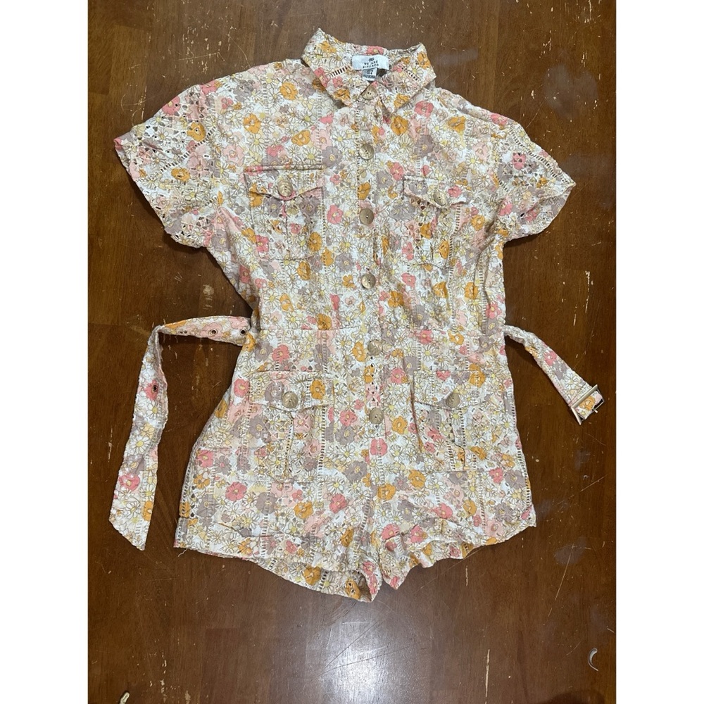 We Are Kindred floral romper with belt